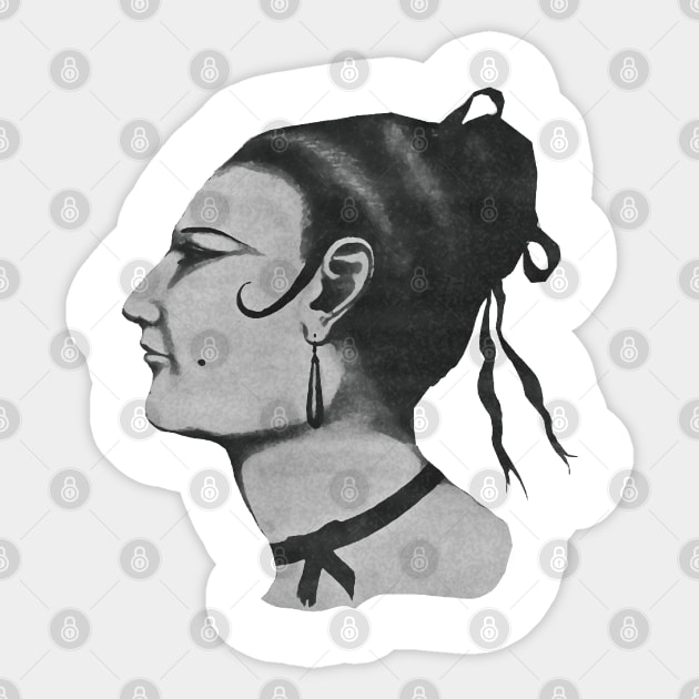 Latin woman side face Sticker by Marccelus